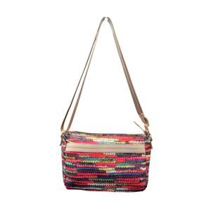 Kipling Crossbody Bag Multicolor Woven Print Boho Travel Purse 9x6